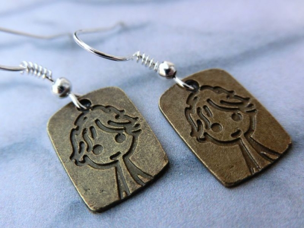 Junge Ohrringe Mädchen Girl Boy bronzefarben